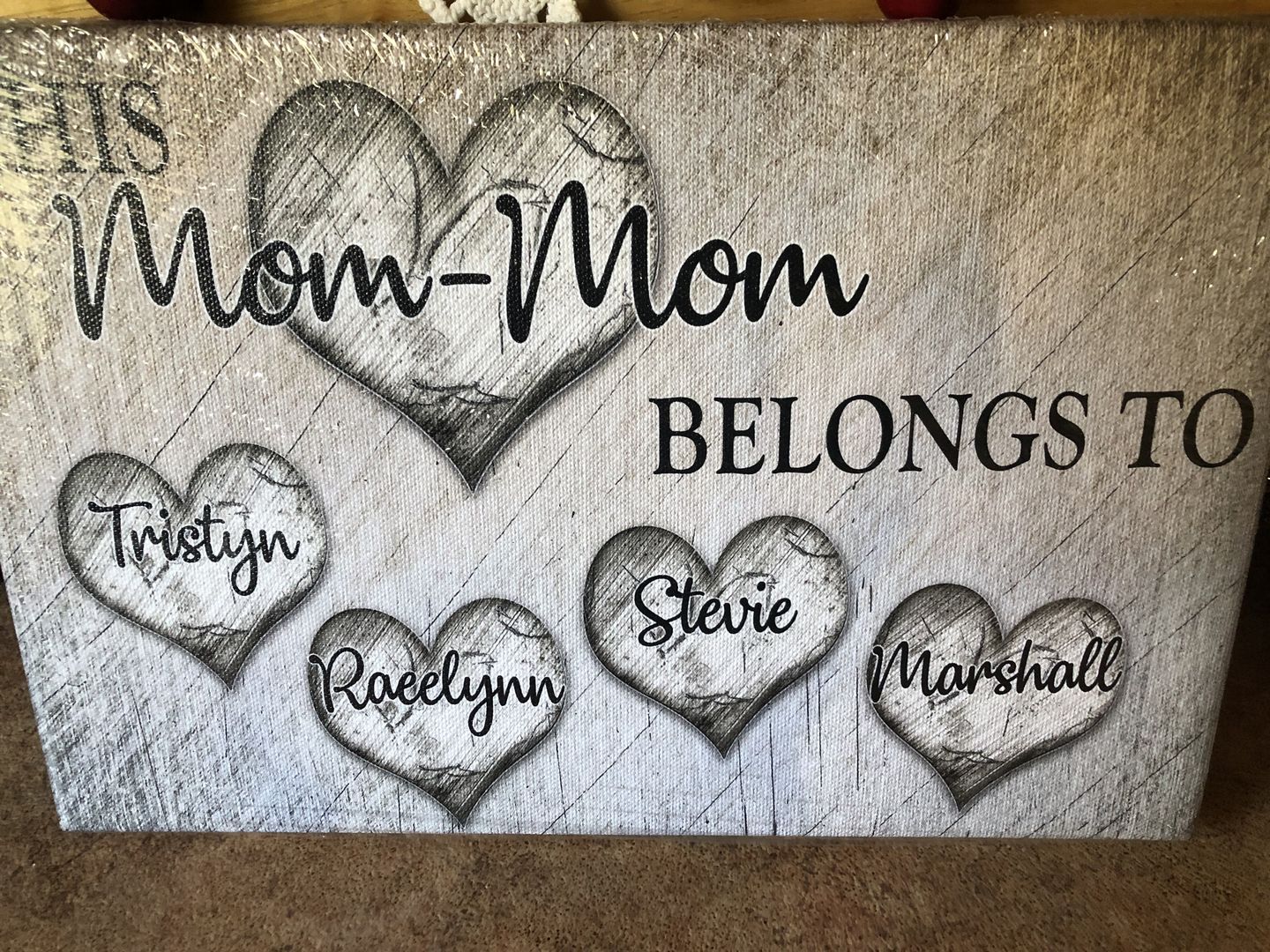 Customer photo review of Personalized "This Grandma Belongs To" Premium Canvas
