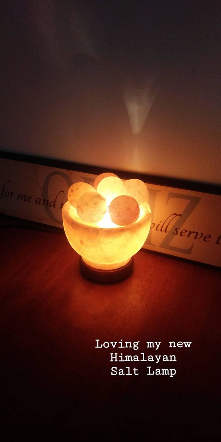 Customer photo review of Himalayan Salt Lamp with Heated Stone Massage Balls