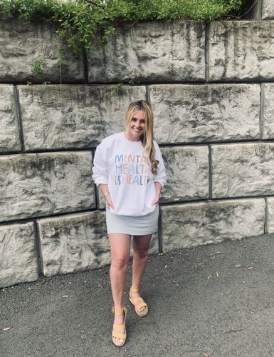 Customer photo review of Mental Health Is Health -- Sweatshirt