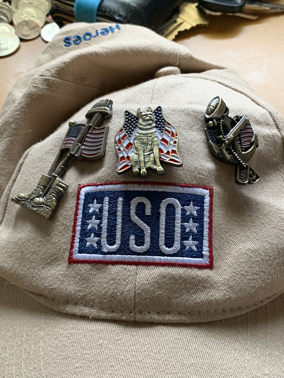 Customer photo review of K-9 Veteran Pin