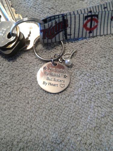Customer photo review of Sisters by Heart Keychain
