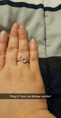 Customer photo review of DisneyÂ® Mickey Mouse Candle - Mickey Mouse Ring Collection