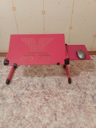 Customer photo review of Adjustable Ergonomic Portable Aluminum Laptop Desk
