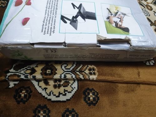 Customer photo review of Adjustable Ergonomic Portable Aluminum Laptop Desk