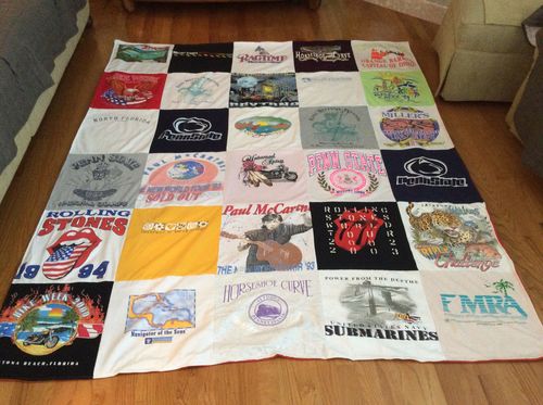 T-shirt quilt from penn state university by Rebecca from FL