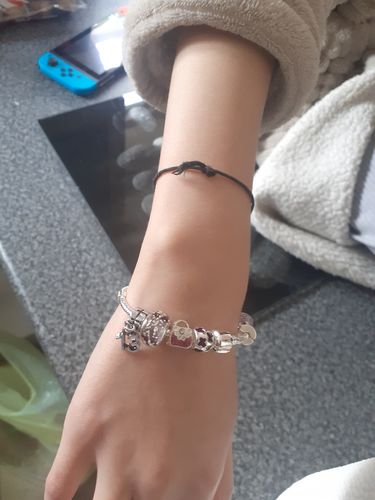 Customer photo review of Teenager's 'Disco Queen' Age 13/16/18 Silver Plated Charm Bead Bracelet