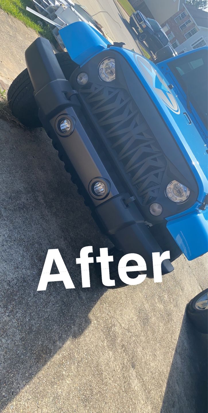 Customer photo review of Shark Grille - Matte Black (07-18 Wrangler JK )