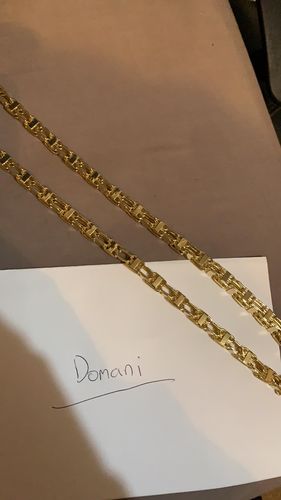 Customer photo review of XL ITALIAN CAGE CHAIN 10MM (GOLD)