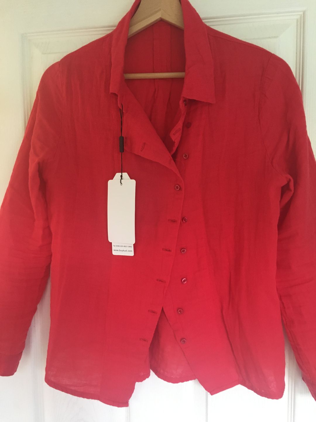 Customer photo review of PLUS Size - Retro  Solid Color Long Sleeve 100% Cotton Shirt