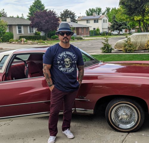 Customer photo review of Raise Rebels Not Sheep Vintage Chingon T-Shirt