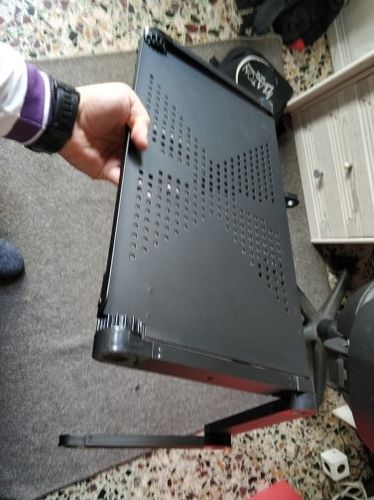 Customer photo review of Adjustable Ergonomic Portable Aluminum Laptop Desk