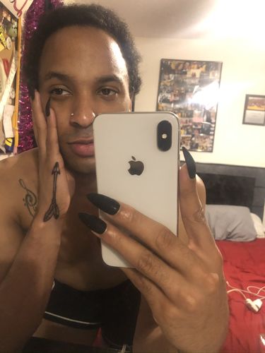 Customer photo review of INSTANT GLAM- MATTE BLACK RAW SUGAR GLITTER SET