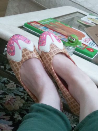 Customer photo review of Pink Syrup Ice Cream Flats