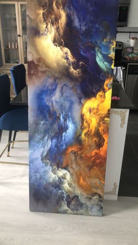 Customer photo review of 'Faith' Framed Canvas (64" x 24")