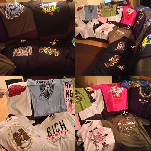 Customer photo review of Mystery Box of 10 T-Shirts