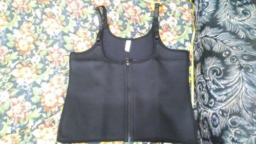Customer photo review of Zipper Waist Trainer Corset Neoprene Sweat Belt Tummy Slimming Sport Shapewear