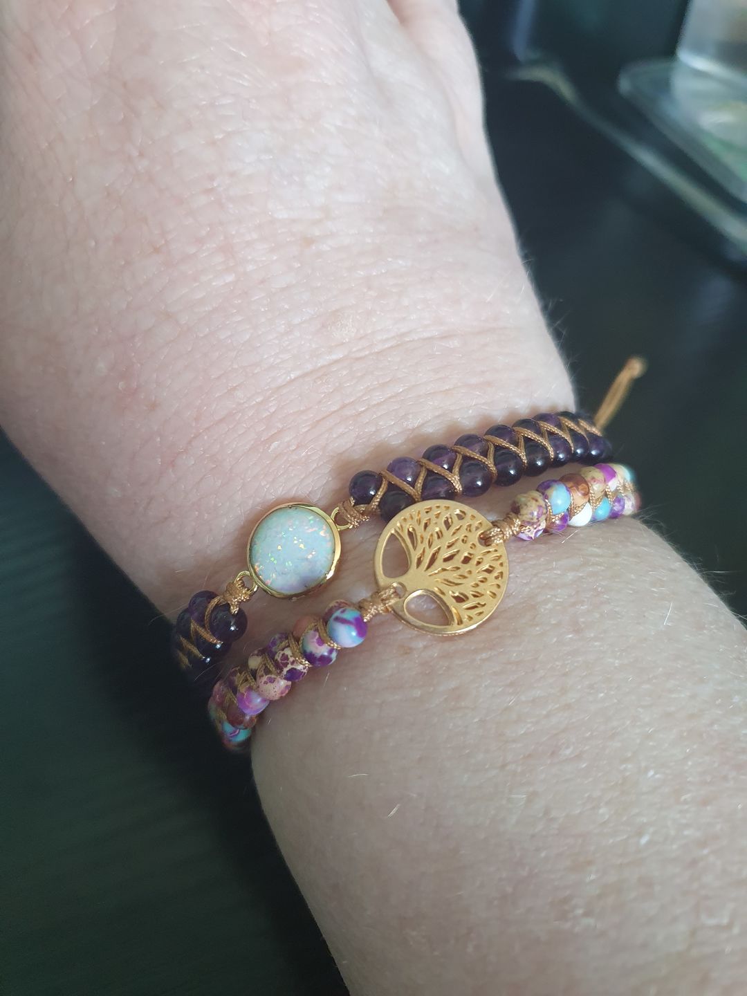 Customer photo review of Intense Amethyst Healing Bracelet