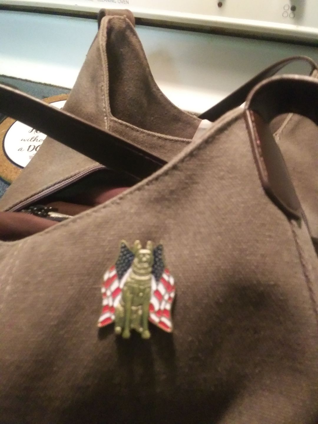 Customer photo review of K-9 Veteran Pin