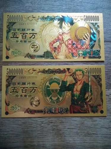 Billet Collection Yen Japonais One Piece Et Naruto