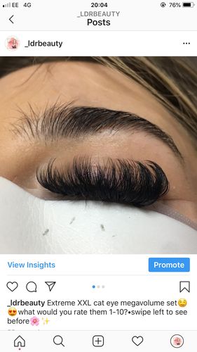 Customer photo review of 0.10 Easy Fan Russian Volume Cashmere Lashes (16 lines)