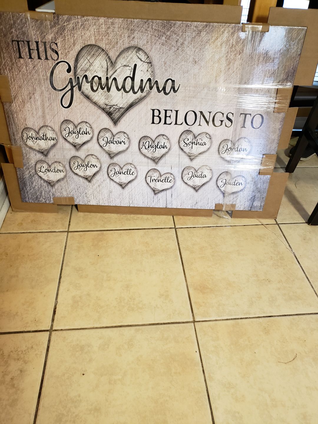 Customer photo review of Personalized "This Grandma Belongs To" Premium Canvas