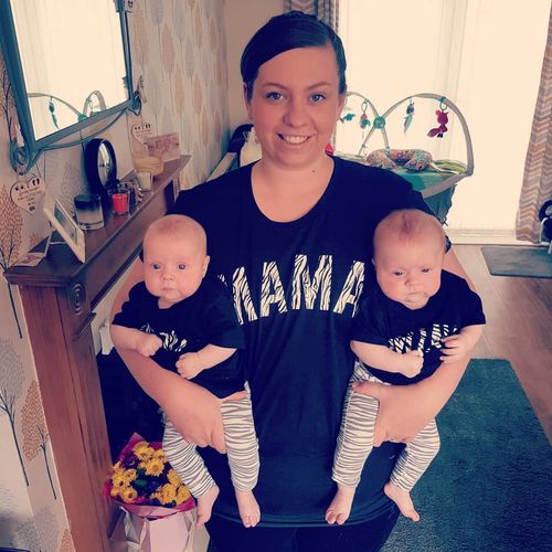 Customer photo review of Mama & Mini Mum & Kid Zebra Matching T-Shirts Black (MRK X)