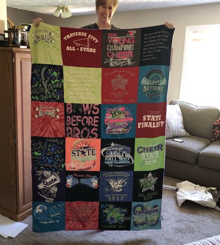 T-shirt quilt featuring traverse city all stars by Michelle from MI
