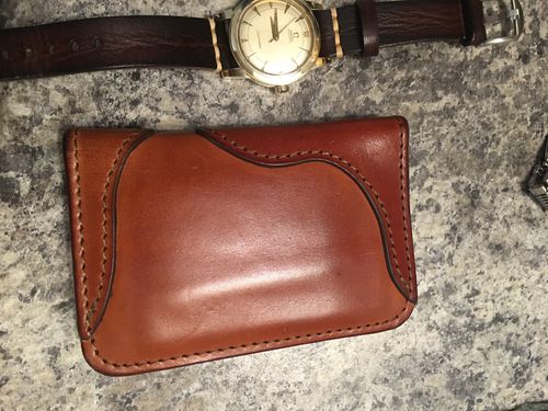 Customer photo review of No.68 | 'Buck Brown' Western Vertical Leather Wallet