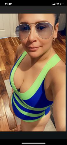 Customer photo review of VENUS MALLIOT in Royal & Lime