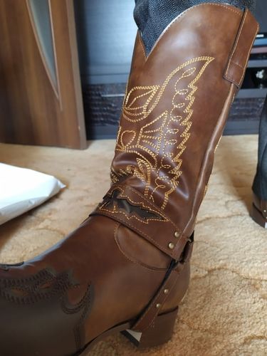 Customer photo review of Outdoor Cowboy Leather Boots