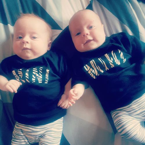Customer photo review of Mama & Mini Mum & Kid Zebra Matching T-Shirts Black (MRK X)