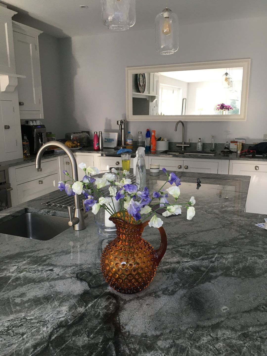 Customer photo review of Amber Hobnail Jug