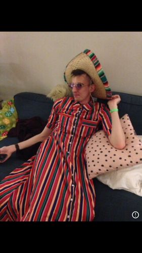 Customer photo review of Beriful Bohemian Multicolor Striped Dress ( 4 Colors)