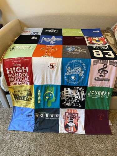 T-shirt quilt from woodrow wilson high school by Cheri from VA
