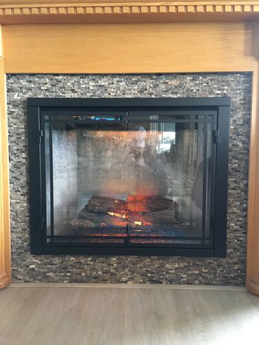 Customer photo review of Dimplex Revillusion 42 inch Built-In Electric Firebox | Weathered Concrete