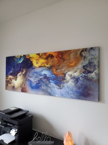 Customer photo review of 'Faith' Framed Canvas (64" x 24")