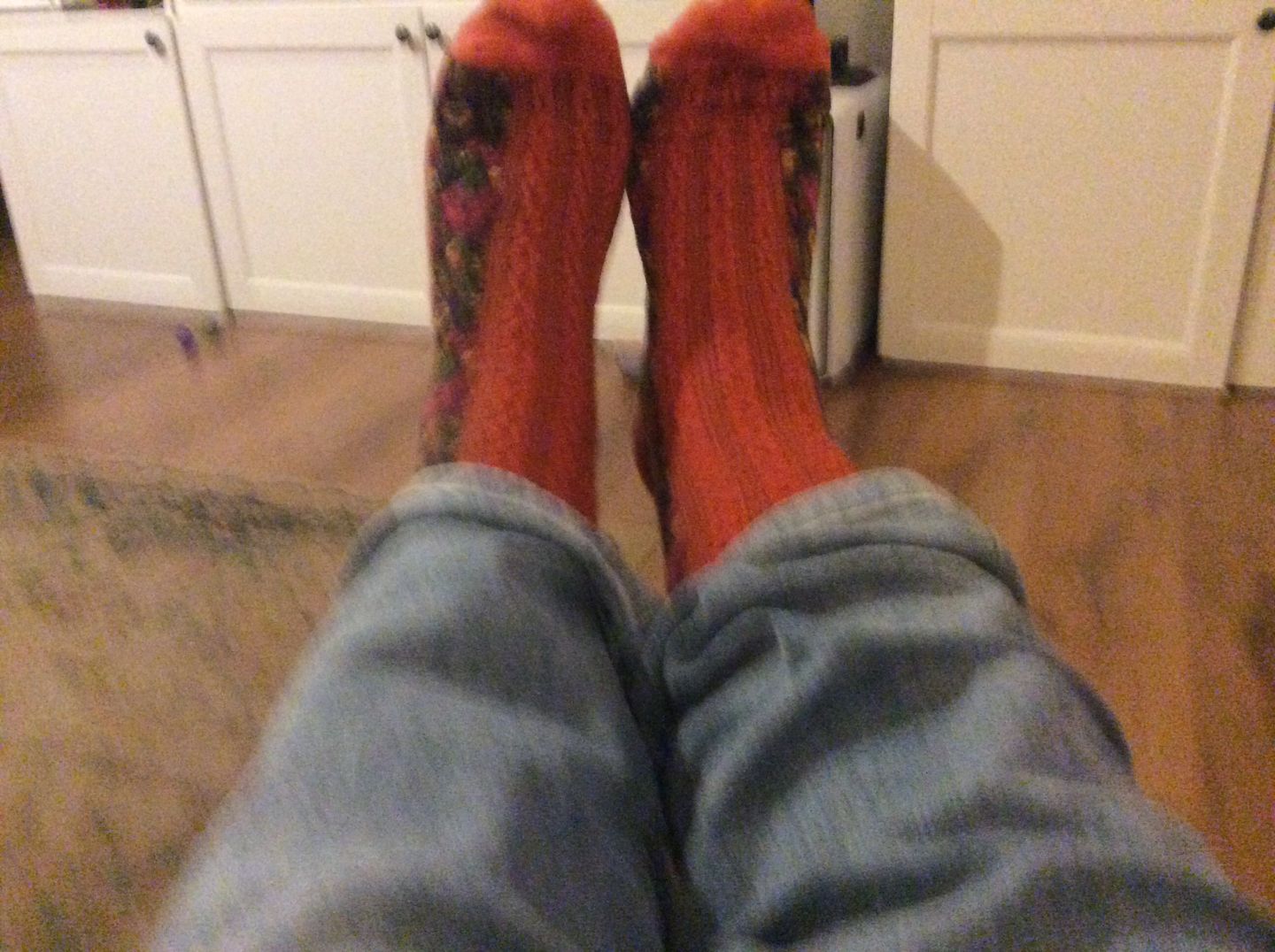 Customer photo review of Retro Floral Jacquard Socks