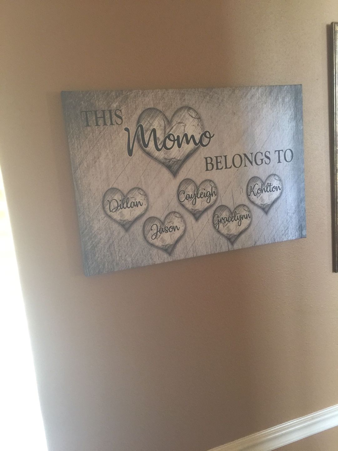 Customer photo review of Personalized "This Grandma Belongs To" Premium Canvas