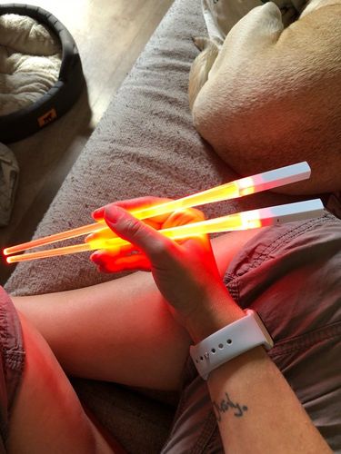 Customer photo review of Light-Up Lightsaber Chopsticks