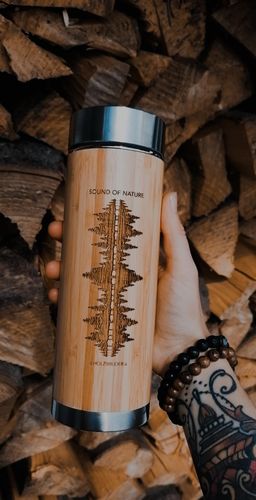 Customer photo review of SOUND OF NATURE - Bambus Thermoskanne mit Lasergravur