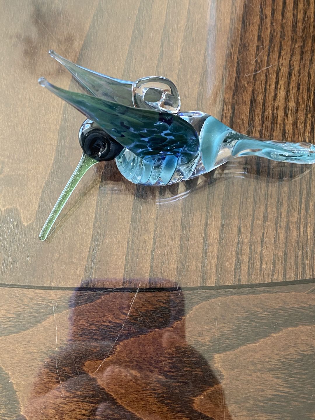 Customer photo review of Aqua Glass Hummingbird with Infused Ash