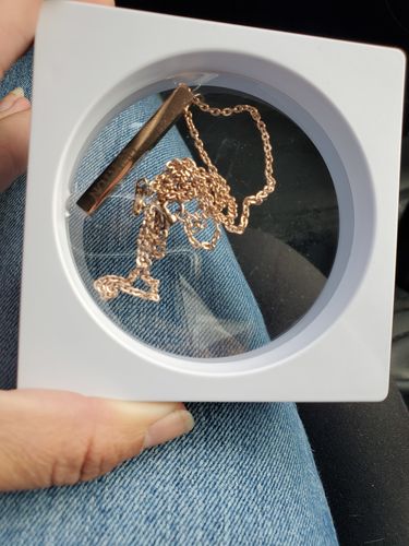 Customer photo review of Custom 3D Bar Necklace