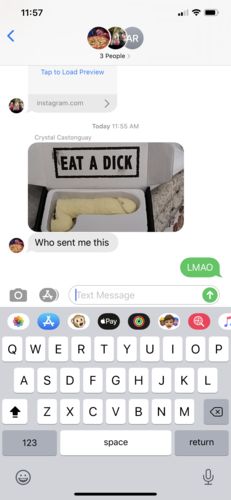 Customer photo review of Eat a Dick - The Chocolate Dick