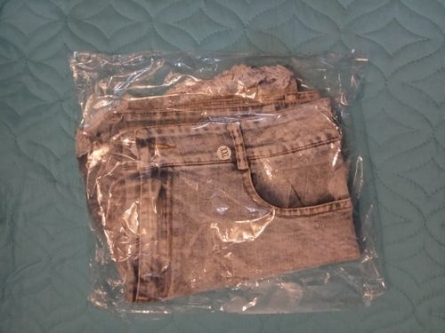 Customer photo review of Casual Butterfly Embroidered Denim Shorts