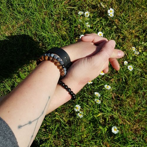 Customer photo review of Naturstein Pärchen-Armbänder