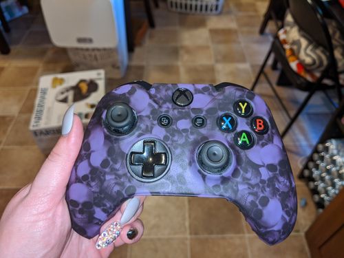 Customer photo review of Purple Skulls
