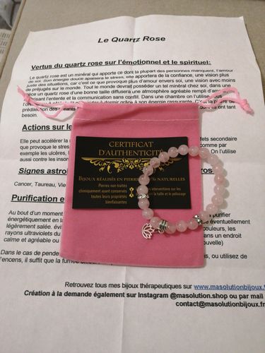 Customer photo review of BRACELET QUARTZ ROSE AMOUR DE SOI