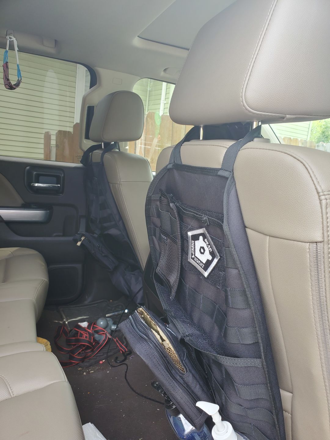 Customer photo review of Tactical MOLLE Car Seat Organizer v2