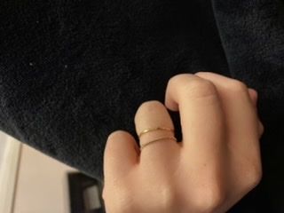 Customer photo review of Gold or Rose Twisted Stacking Ring