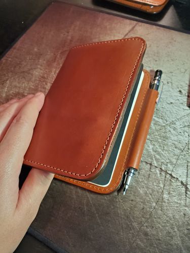 Customer photo review of No.77 | 'Chestnut' Notebook Passport Wallet